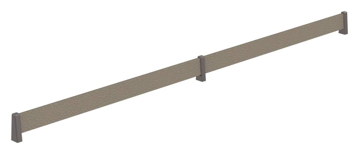 Häfele 547.52.719 TAG - Shoe Fence Bar, feaux leather, oyster/slate gray, 23" length
