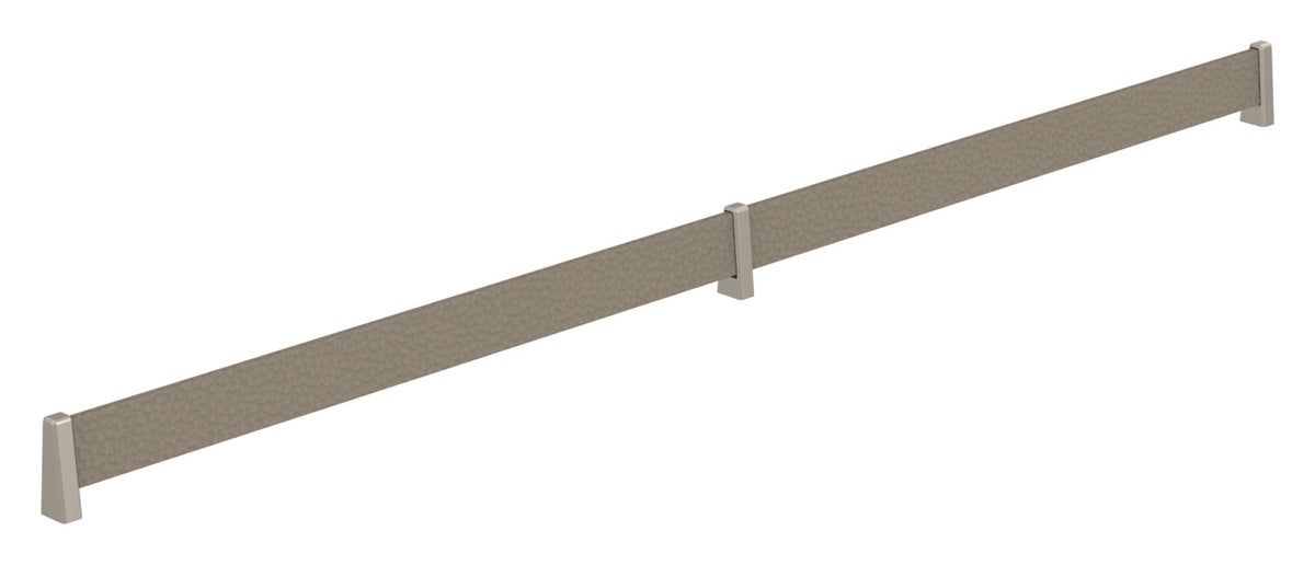 Häfele 547.52.715 TAG - Shoe Fence Bar, feaux leather, oyster/black, 23" length