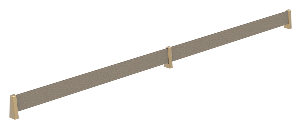 Häfele 547.52.705 TAG - Shoe Fence Bar, feaux leather, pewter/black, 17" length