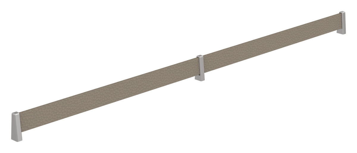 Häfele 547.52.719 TAG - Shoe Fence Bar, feaux leather, oyster/slate gray, 23" length