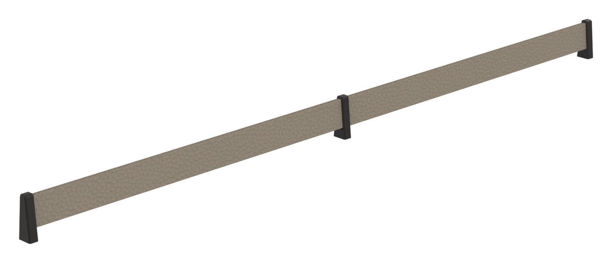 Häfele 547.52.705 TAG - Shoe Fence Bar, feaux leather, pewter/black, 17" length