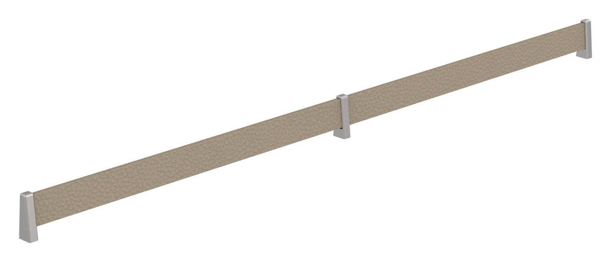 Häfele 547.52.736 TAG - Shoe Fence Bar, feaux leather, pewter/matte aluminum, 29" length