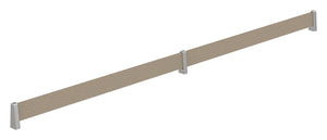 Häfele 547.52.719 TAG - Shoe Fence Bar, feaux leather, oyster/slate gray, 23" length