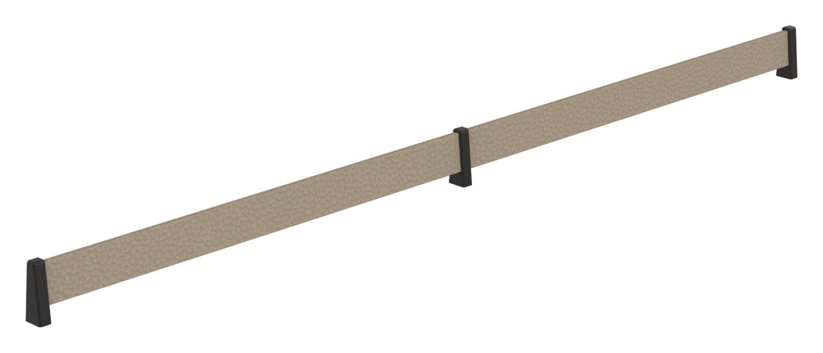 Häfele 547.52.715 TAG - Shoe Fence Bar, feaux leather, oyster/black, 23" length