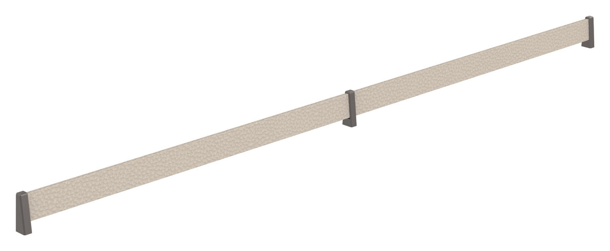 Häfele 547.52.748 TAG - Shoe Fence Bar, feaux leather, oyster/matte nickel, 35" length