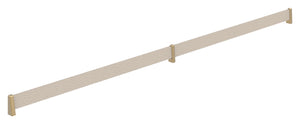Häfele 547.52.736 TAG - Shoe Fence Bar, feaux leather, pewter/matte aluminum, 29" length