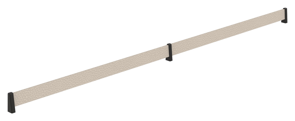 Häfele 547.52.705 TAG - Shoe Fence Bar, feaux leather, pewter/black, 17" length