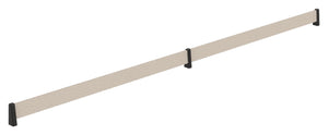 Häfele 547.52.748 TAG - Shoe Fence Bar, feaux leather, oyster/matte nickel, 35" length
