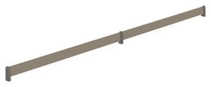 Häfele 547.52.736 TAG - Shoe Fence Bar, feaux leather, pewter/matte aluminum, 29" length