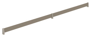 Häfele 547.52.731 TAG - Shoe Fence Bar, feaux leather, oyster/matte aluminum, 29" length
