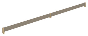 Häfele 547.52.719 TAG - Shoe Fence Bar, feaux leather, oyster/slate gray, 23" length
