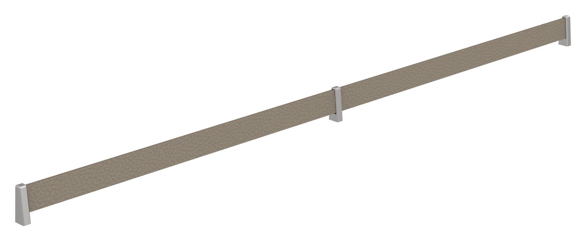 Häfele 547.52.723 TAG - Shoe Fence Bar, feaux leather, pewter/matte nickel, 23" length