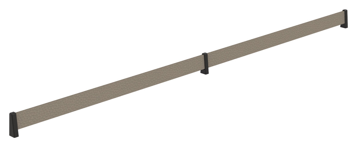 Häfele 547.52.736 TAG - Shoe Fence Bar, feaux leather, pewter/matte aluminum, 29" length