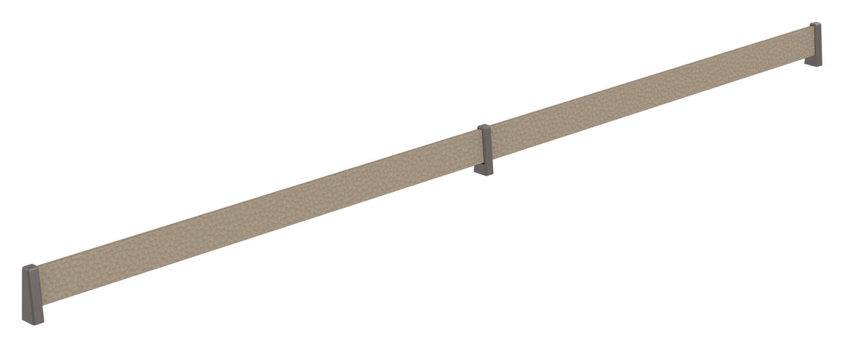 Häfele 547.52.715 TAG - Shoe Fence Bar, feaux leather, oyster/black, 23" length