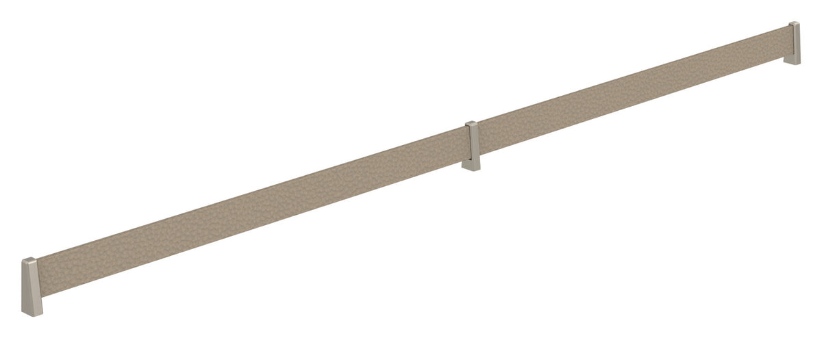 Häfele 547.52.736 TAG - Shoe Fence Bar, feaux leather, pewter/matte aluminum, 29" length