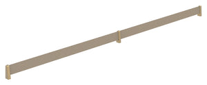 Häfele 547.52.715 TAG - Shoe Fence Bar, feaux leather, oyster/black, 23" length