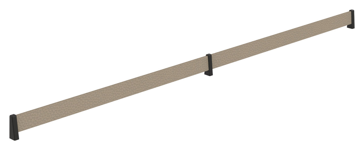 Häfele 547.52.741 TAG - Shoe Fence Bar, feaux leather, winter/matte aluminum, 29" length