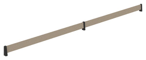 Häfele 547.52.741 TAG - Shoe Fence Bar, feaux leather, winter/matte aluminum, 29" length