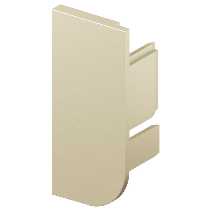 Häfele 126.37.098 L-Profile End Cap, Passages, Plastic, Stainless steel colored, left hand