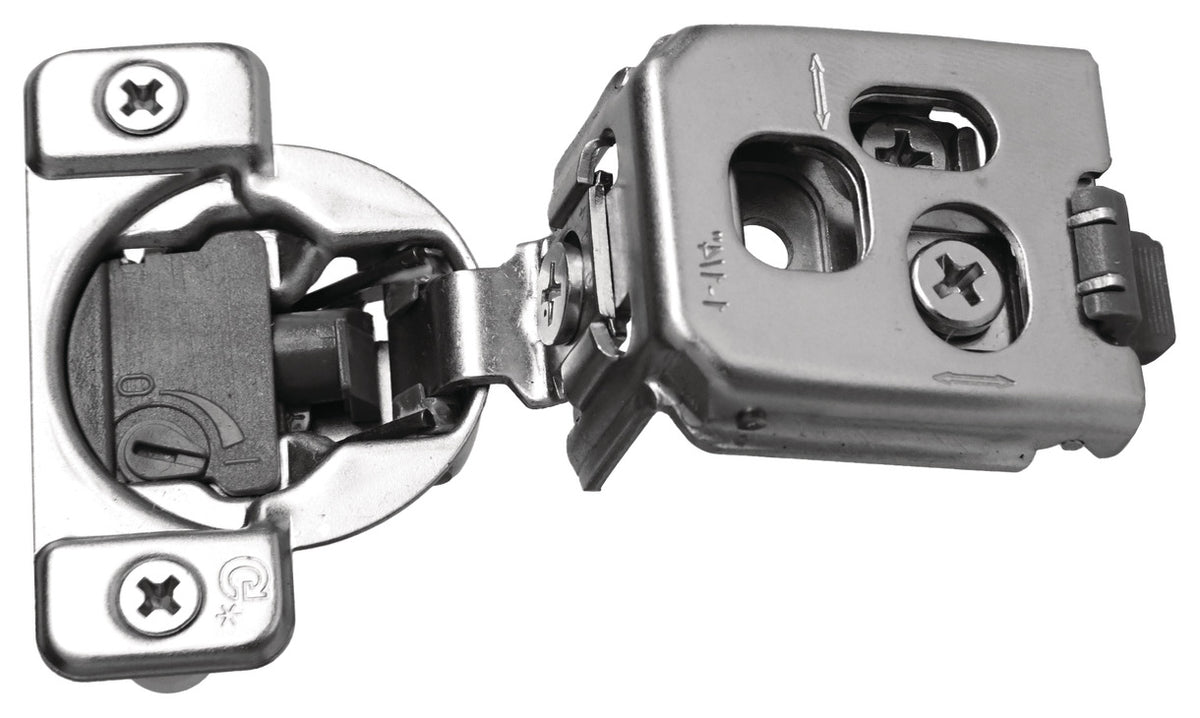 Häfele 348.90.036 Grass - Concealed Face Frame Hinge, TEC 864E CLICK-ON, 105° Opening Angle, Screw Mount, self-close, 1 1/4" overlay