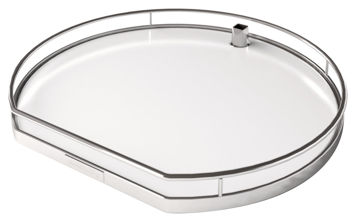 Häfele 542.90.332 Kesseböhmer - Twister Set, Melamine, Two or Three-Tray, for Upper Cabinets, Arena Plus, Chrome/anthracite, height 25 15/16" - 30 1/2", 2 shelves