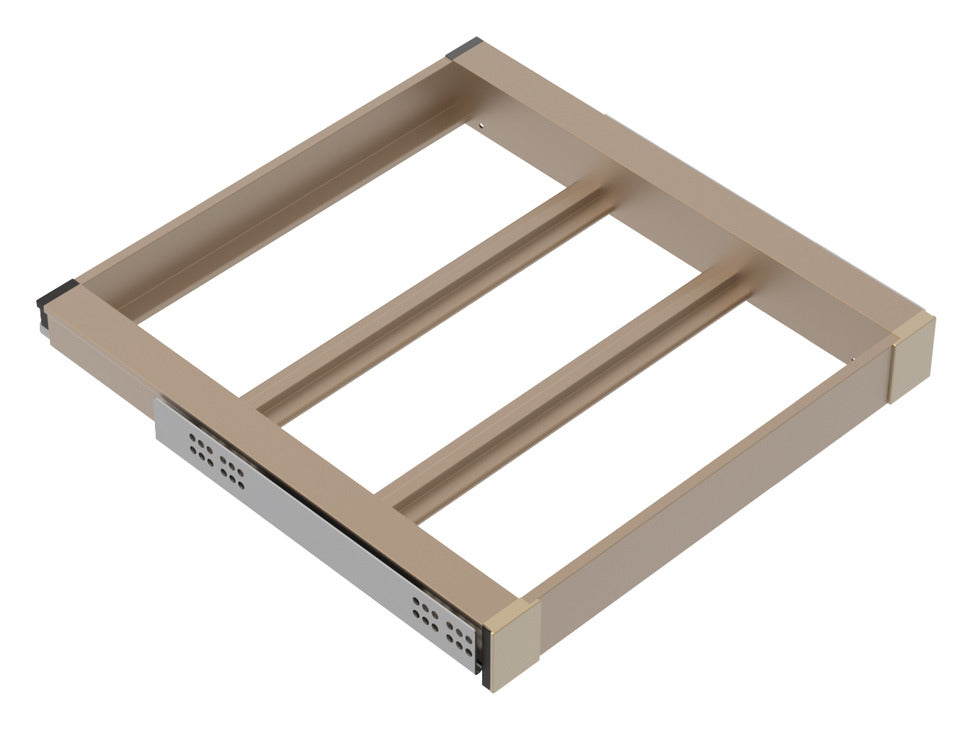 Häfele 807.81.646 TAG - Shelf Frame, Curate, W x D: 36" x 20", matte gold
