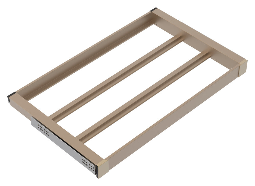 Häfele 807.81.628 TAG - Shelf Frame, Curate, W x D: 24" x 14", matte gold