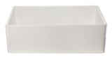 ALFI brand AB533-W 33" White Smooth Apron Single Bowl Fireclay Farm Sink