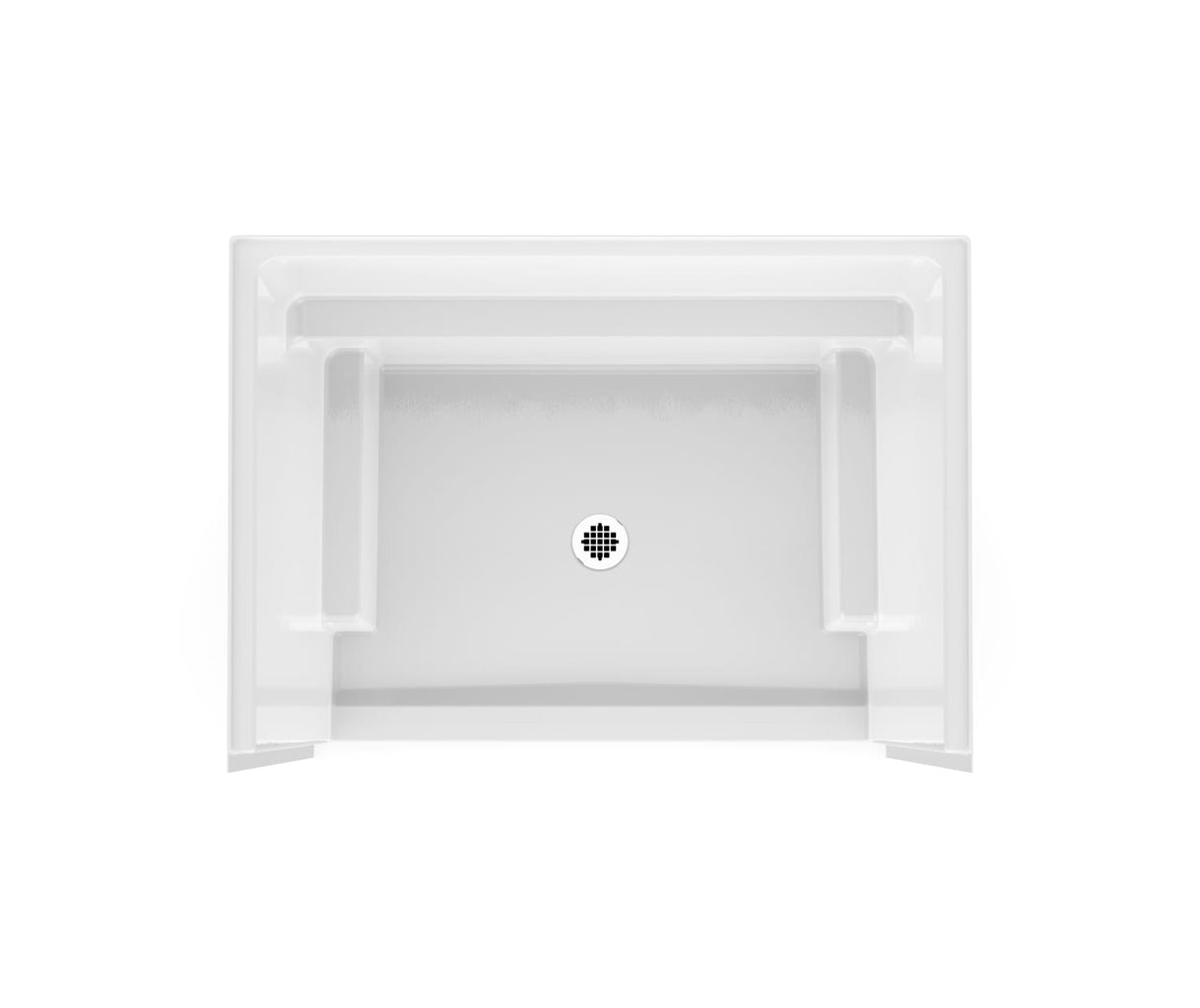 Aker Icon SH 4834 Acrylx Alcove Center Drain One-piece Shower in White