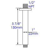 Brushed Nickel 6" Square Ceiling Shower Arm