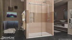DreamLine Enigma-X 56-60 in. W x 76 in. H Fully Frameless Sliding Shower Door in Brushed Stainless Steel