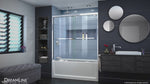 DreamLine Encore 56-60 in. W x 58 in. H Semi-Frameless Bypass Tub Door in Satin Black