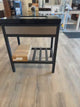30" Metal Frame Vanity with Nickel Fronts with Quartz Top, China Sink, and Brush Nickel Waterfall Faucet