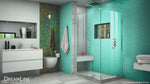 DreamLine Unidoor Plus 42 1/2 in. W x 30 3/8 in. D x 72 in. H Frameless Hinged Shower Enclosure in Satin Black