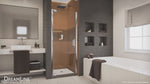 DreamLine Elegance-LS 30 1/2 - 32 1/2 in. W x 72 in. H Frameless Pivot Shower Door in Satin Black