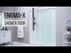 DreamLine Enigma-X 56-60 in. W x 76 in. H Clear Sliding Shower Door in Brushed Stainless Steel