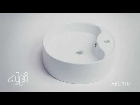ALFI brand ABC910 White 22" Oval Above Mount Ceramic Sink with Faucet Hole