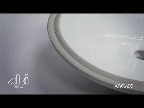 ALFI brand ABC602 White 23" Oval Undermount Ceramic Sink