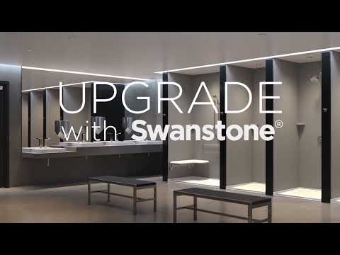 Swanstone Odile Suite Corner Shelf with Clear Glass in White CNRSHELF.001