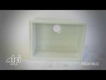 ALFI brand AB2418UD 24" White Undermount / Drop In Fireclay Kitchen Sink