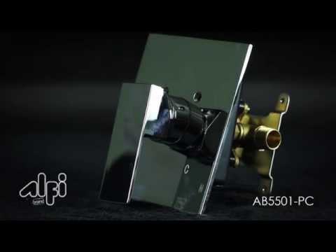 ALFI brand AB5501-PC Polished Chrome Shower Valve Mixer with Square Lever Handle
