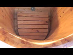 ALFI brand AB1105 63" Free Standing Cedar Wooden Bathtub