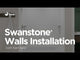 Swanstone STMK96-3662 36 x 62 x 96 Swanstone Classic Subway Tile Glue up Shower Wall Kit in Charcoal Gray STMK963662.209