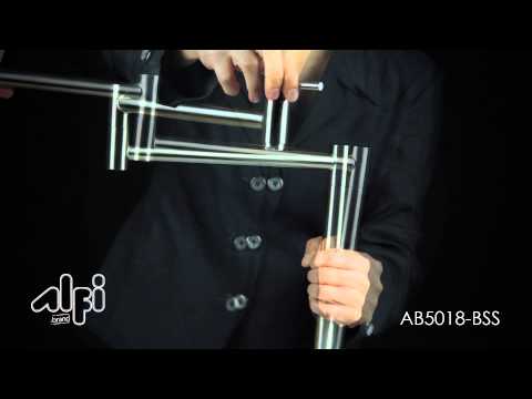 ALFI brand AB5018-BSS Brushed Stainless Steel Retractable Pot Filler Faucet