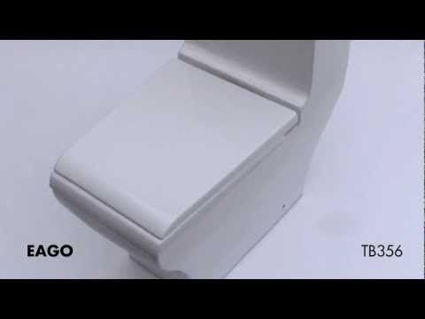 EAGO TB356 DUAL FLUSH ONE PIECE ECO-FRIENDLY HIGH EFFICIENCY LOW FLUSH CERAMIC TOILET