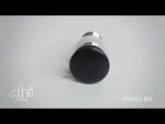 ALFI brand AB8055-BM Black Matte Ceramic Mushroom Top Pop Up Drain for Sinks without Overflow