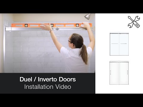 MAAX 136272-900-380-000 Duel 56-58 ½ x 70 ½-74 in. 8 mm Bypass Shower Door for Alcove Installation with Clear glass in Matte Black & Brushed Gold