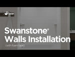Swanstone STMK72-3662 36 x 62 x 72 Swanstone Classic Subway Tile Glue up Tub Wall Kit in White STMK723662.010