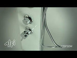 ALFI brand ABSP50W White Glass Shower Panel with 2 Body Sprays and Rain Shower Head