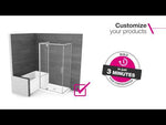 MAAX 137835-900-305-000 ModulR 36 x 78 in. 8 mm Pivot Shower Door for Alcove Installation with Clear glass in Brushed Nickel